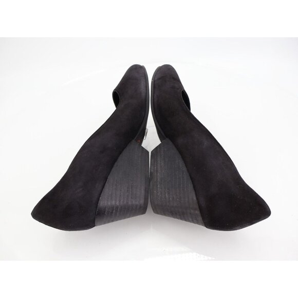 Eileen Fisher Women's Lily Pump Size 7 Pointed D'orsay Block Heel Black Suede - Picture 6 of 10